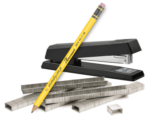 Stapler & pencil